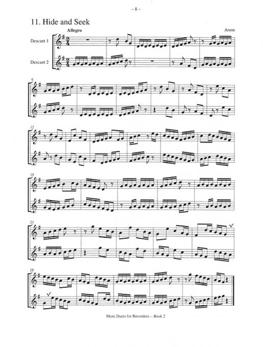 More Duets for Recorders Book 2, Various Composers Recorder Music
